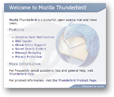Mozilla Thunderbird's default start page