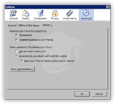 Thunderbird's Update options