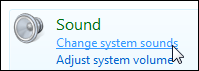 Changing system sounds in Windows Vista