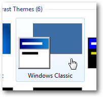 Apply the Classic Theme in Windows 7