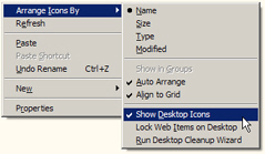  accesați setările pictogramelor desktop în Windows XP