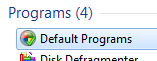 Set default programs in Windows 7