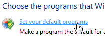 Load default programs in Windows 7