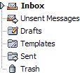 SeaMonkey Mail's default email folders