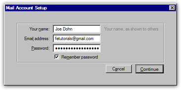 Add your Gmail account information in Thunderbird
