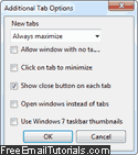 Customize additional tab options in Opera