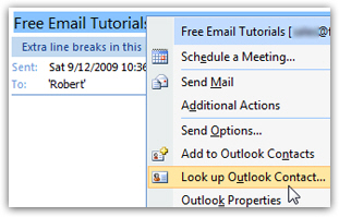 Edit a contact's information in Outlook 2007