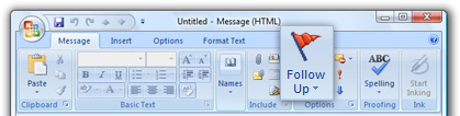 Flag an email in Outlook 2007