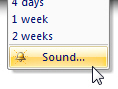 Customize reminder sound in Outlook 2007