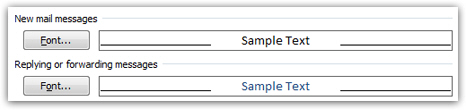 Global email font settings