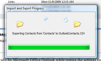 Outlook 2007 exporting address book contacts to CSV