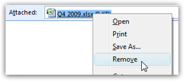 Remove email attachment in Outlook 2007