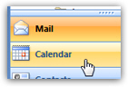 Open the calendar in Outlook 2007