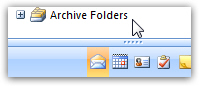 Archive folders in Outlook 2007