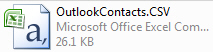 Export address book contacts from Outlook