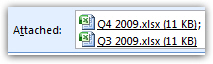 Email attachments in Outlook 2007
