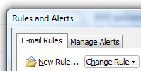 Email rules and filters in Outlook 2007 / 2003