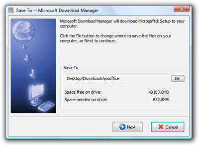 Microsoft Download Manager for Outlook 2007 trial