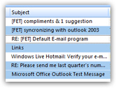 Selecting emails to forward in Outlook 2007