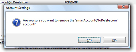 Outlook 2007 confirming account deletion