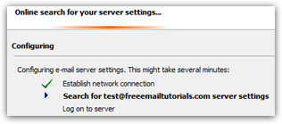 Outlook 2007 looking up mail server settings