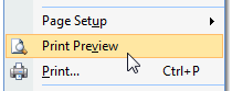 Preview an email before printing it in Outlook 2007