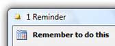 Create reminders in Outlook 2007