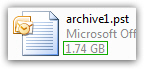 Huge PST files to backup