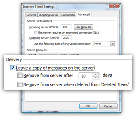 Customize your new email account settings in Outlook 2007