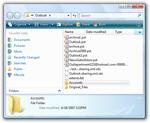 Outlook 2007 profile folder