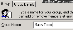 Choose a name for your contact group (distribution list label)
