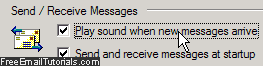 Disable the new email sound in Outlook Express