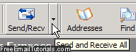 Send Receive button in Outlook Express