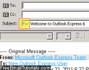 Forward email messages in Outlook Express