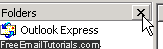 Hide the folder list in Outlook Express