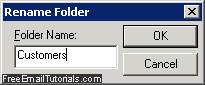 "Rename Folder" dialog in Outlook Express