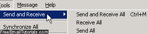Send/Receive settings under the Tools menu