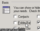 Show or hide the Folder Bar in Outlook Express