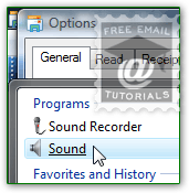Change new email sound in Windows Mail