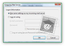 Configure your outgoing mail server settings