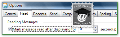 Customize how quickly emails are marked as Read