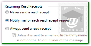 Incoming read receipt options