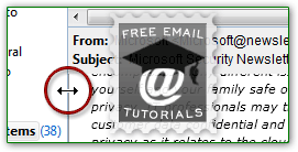 Resize the preview pane (reading pane) in Windows Mail