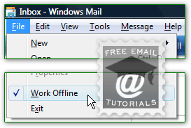 Switch Windows Mail to offline mode