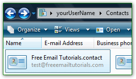 Windows Mail contacts in Vista