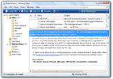 Windows Mail with preview pane and email headers visible