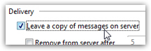 Leave copy of emails on the server