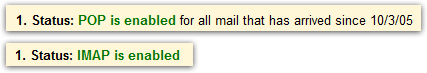 Enable POP3 and/or IMAP in Gmail