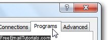 Configure program settings and HTML Editor in Internet Explorer