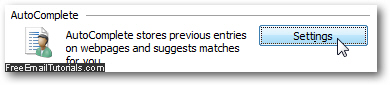 Customize AutoComplete settings in Internet Explorer 8